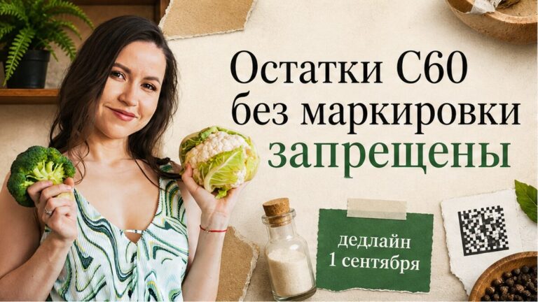 Запрет продажи немаркированных остатков БАД с C60 с 1 сентября 2026