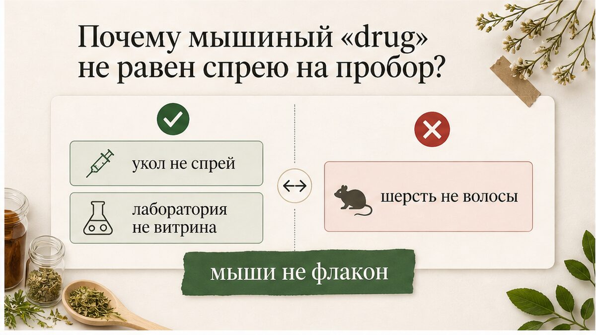 Почему мышиный опыт не равен спрею с C60 на пробор
