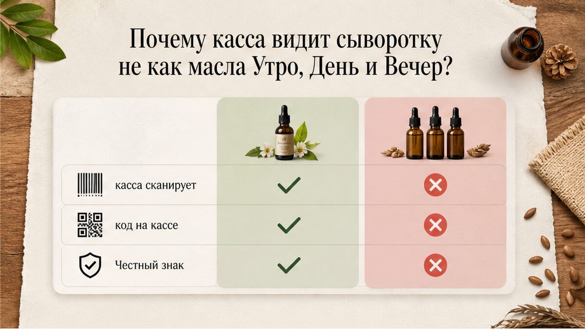 Сравнение: почему касса отличает сыворотку от масел Утро, День и Вечер