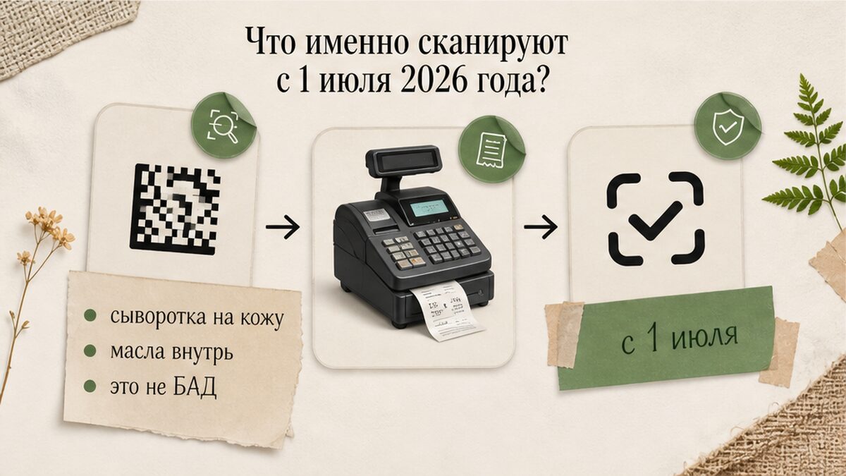 Схема: что сканируют на кассе с 1 июля 2026 года