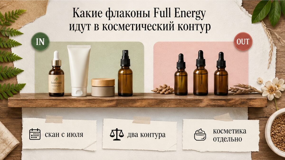 Какие флаконы Full Energy входят в косметический контур
