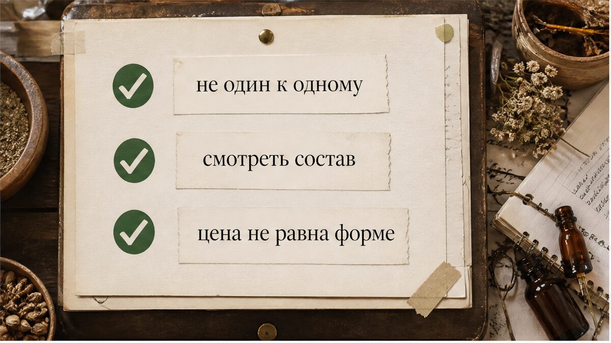 Чеклист: не менять масло на водный один к одному и смотреть состав