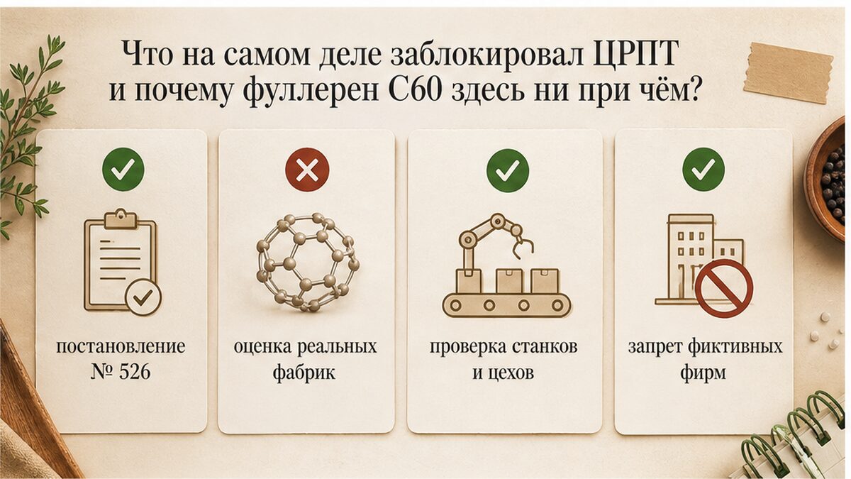 Сравнение: что заблокировал ЦРПТ и почему C60 не виноват