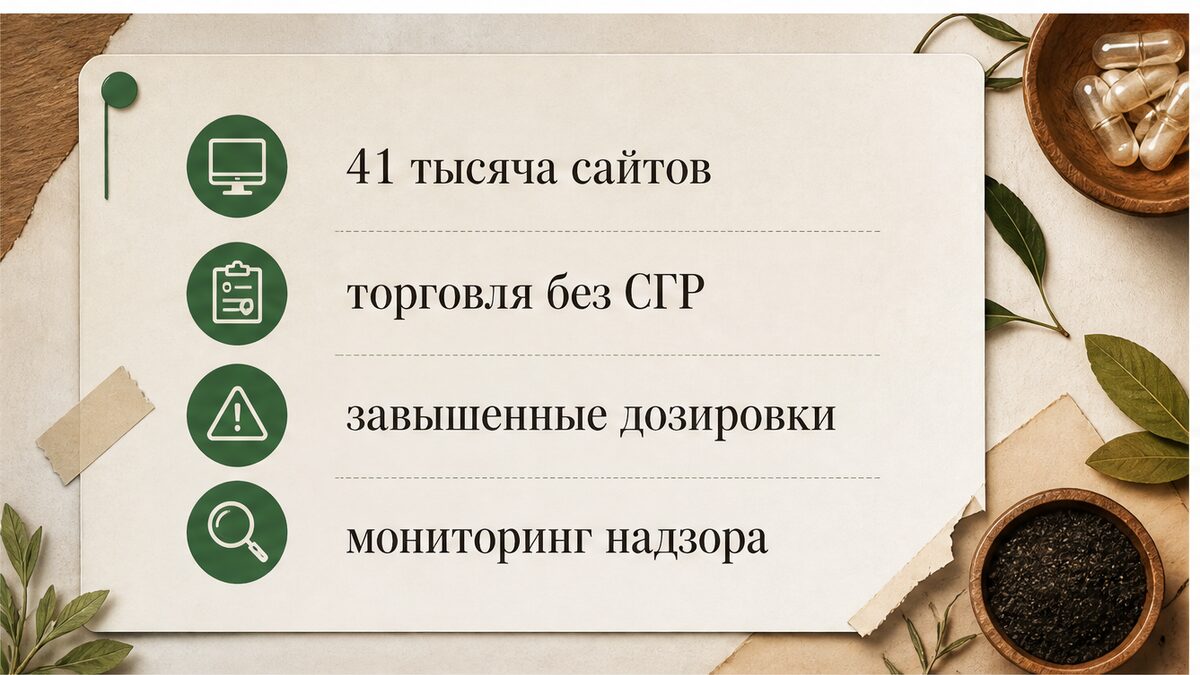 Карточка фактов: 41 тысяча заблокированных сайтов с нелегальными БАД