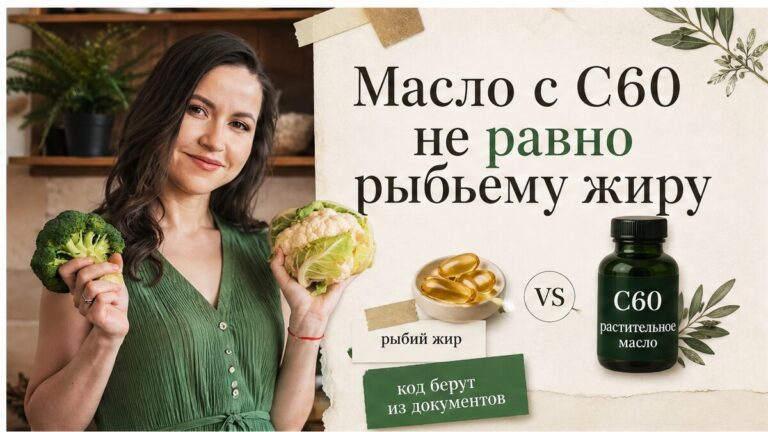 Иллюстрация: масло с C60 не равно рыбьему жиру в маркировке