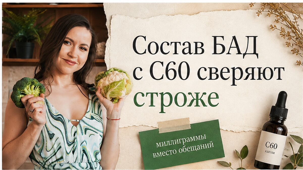 Иллюстрация: покупатели требуют точный состав БАД с C60, а не громкие обещания