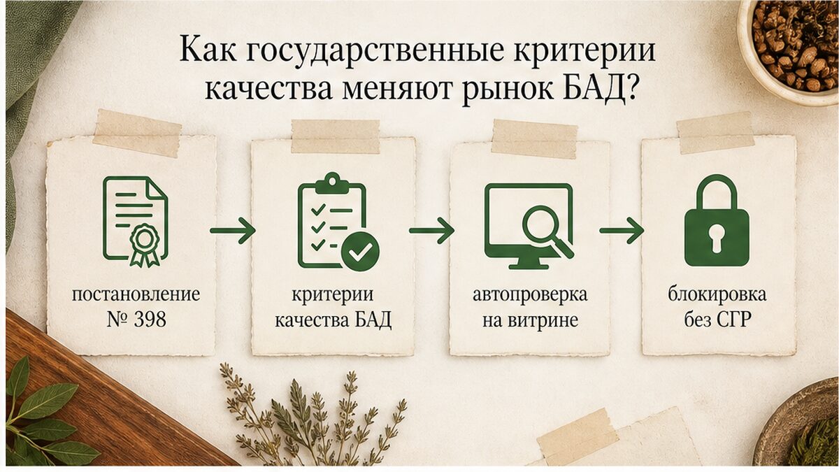 Схема: как государственные критерии качества меняют рынок БАД в 2026 году