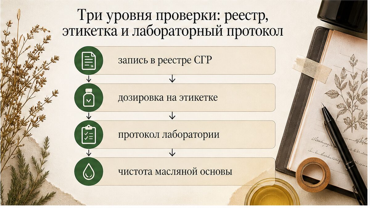 Три уровня проверки БАД: реестр, этикетка и лабораторный протокол