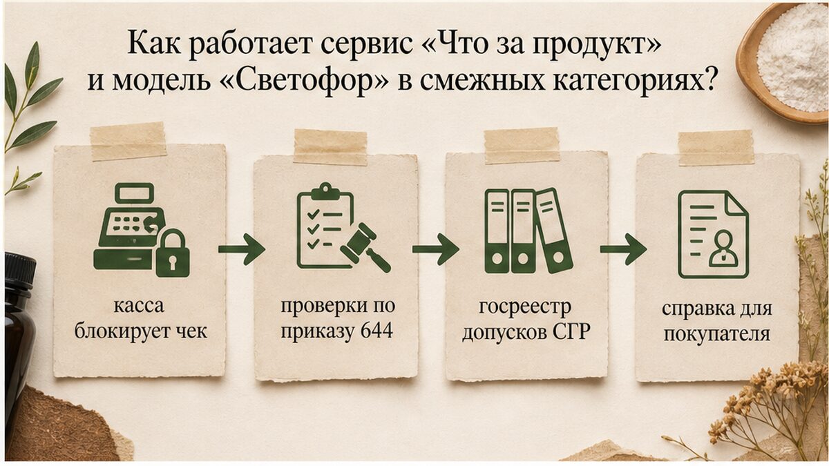Схема сервиса «Что за продукт» и модели «Светофор»