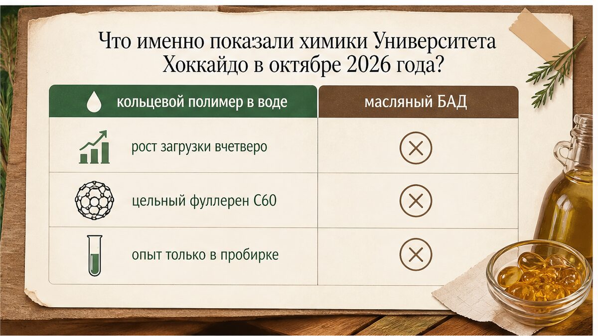 Таблица: что показали химики Университета Хоккайдо в октябре 2026 года
