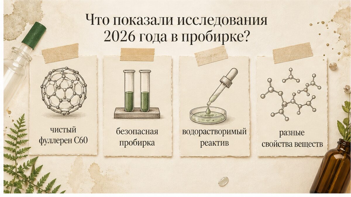 Карточка фактов: результаты лабораторных опытов 2026 года с C60
