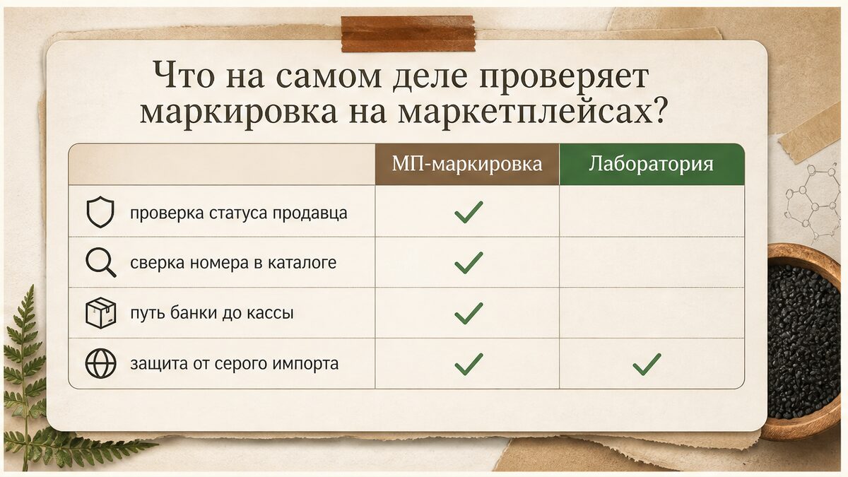 Сравнение: что проверяет маркировка на маркетплейсах и чего она не гарантирует