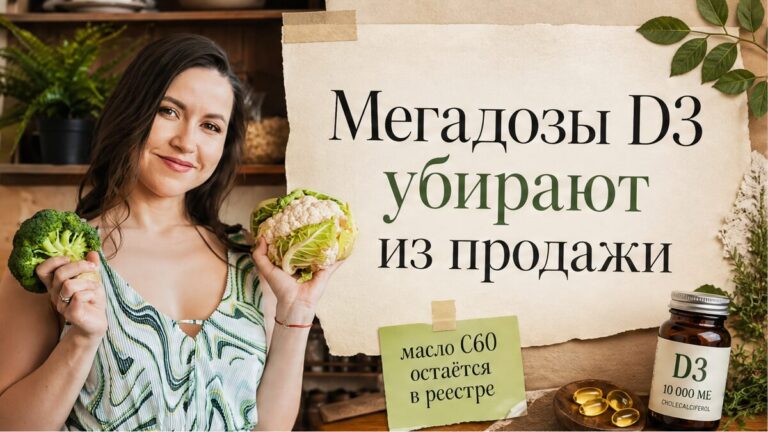 Обложка: мегадозы витамина D3 снимают с витрин, масло C60 остаётся в реестре